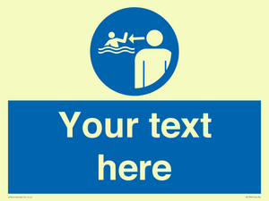 Custom mandatory keep children under supervision in the aquatic environment